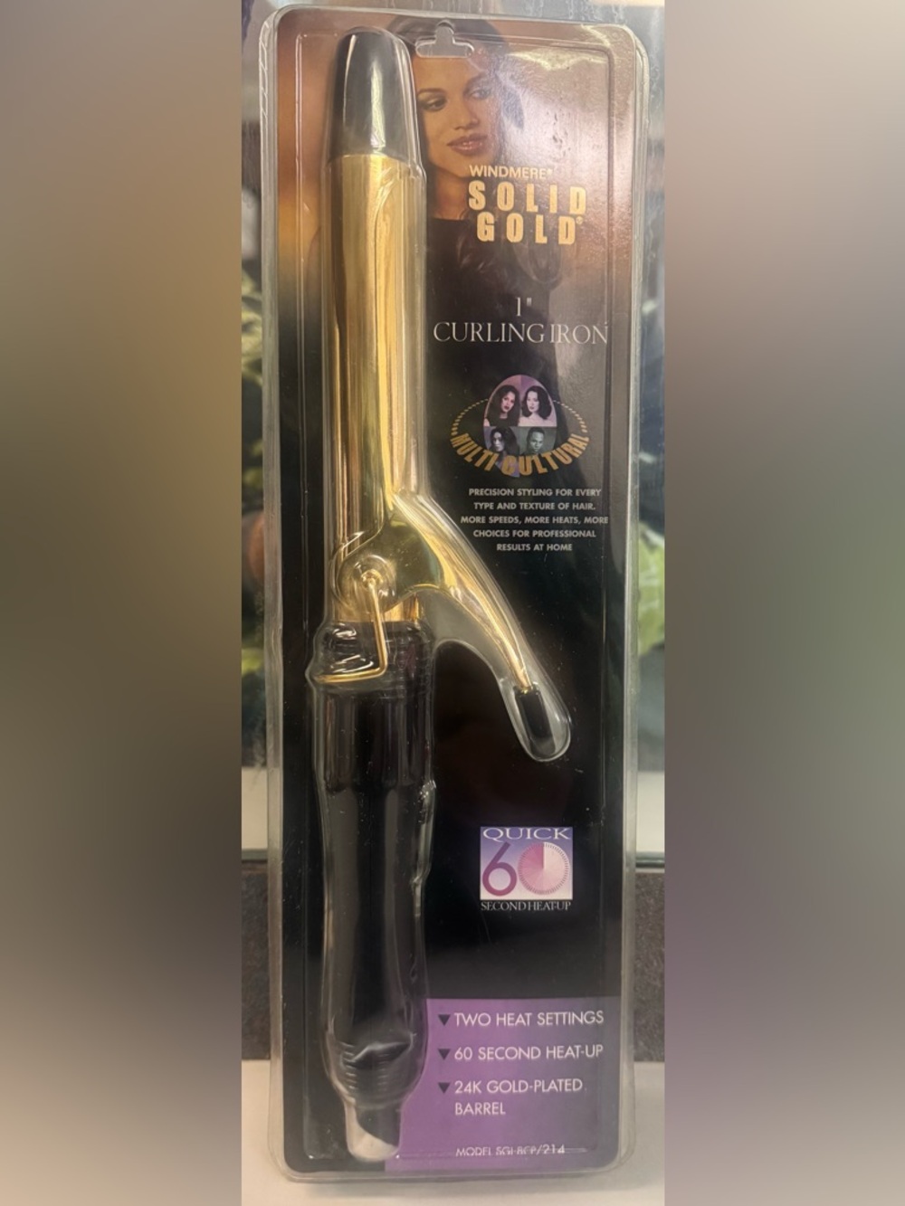 Windmere solid gold 1 inch curling iron